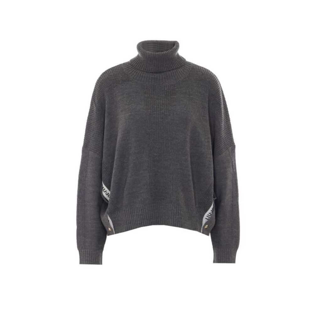 Liu Jo Women Wool Blend High Neck Sweater With Buttons